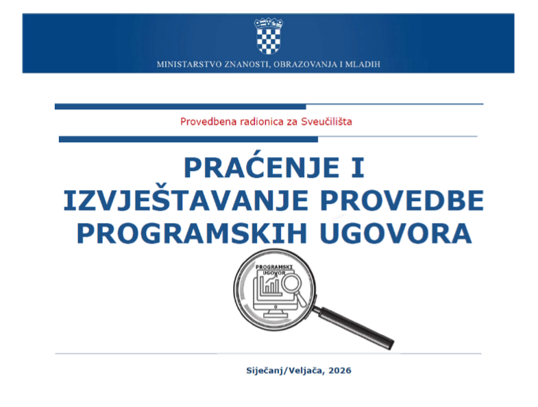 Praćenje i izvještavanje provedbe programskih ugovora